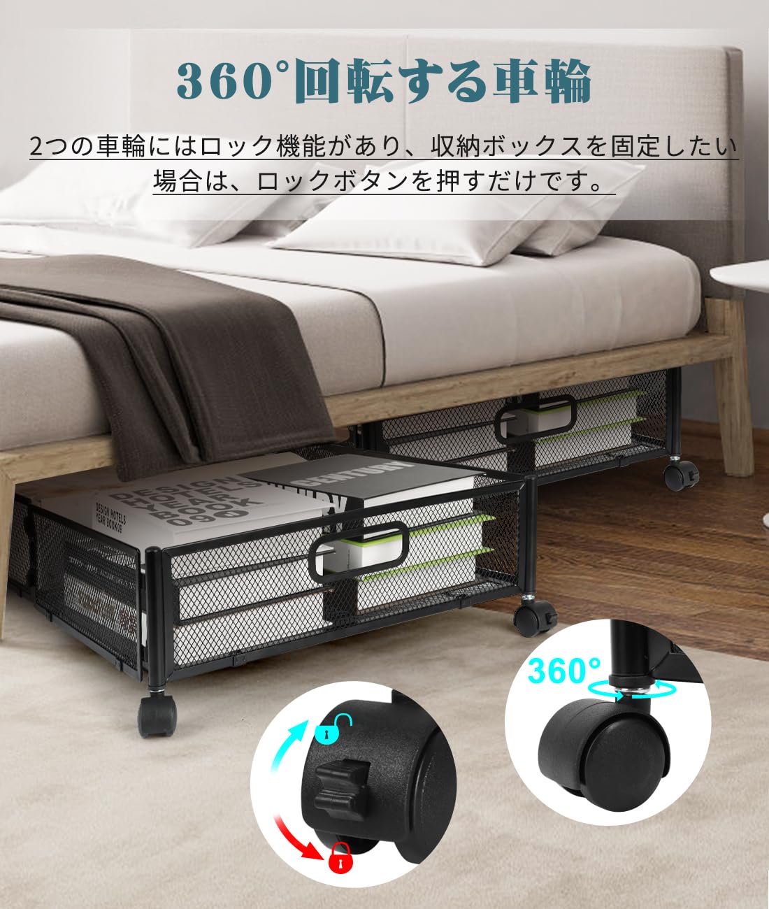 Amazon｜GOWTHHRT ベッド下収納ボックス 収納ケース 収納ボックス